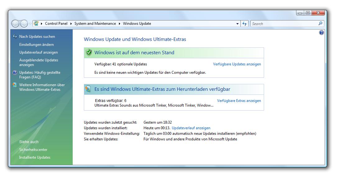 Microsoft Windows Vista Ultimate Extras